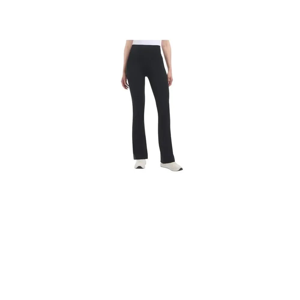 NWT Jockey Women's Flare Leg Yoga Pants Black Salt Size XS Side Pockets